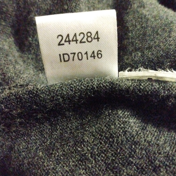 Merino Wool Blend Sweater Dress Ann Taylor Loft Gray Tie Belt Midi Minimalist XS - Picture 9 of 13